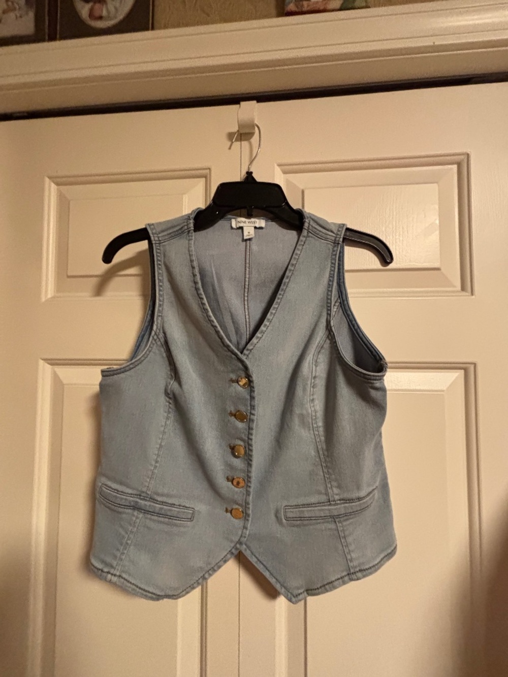 Nine West Denim Jean Vest